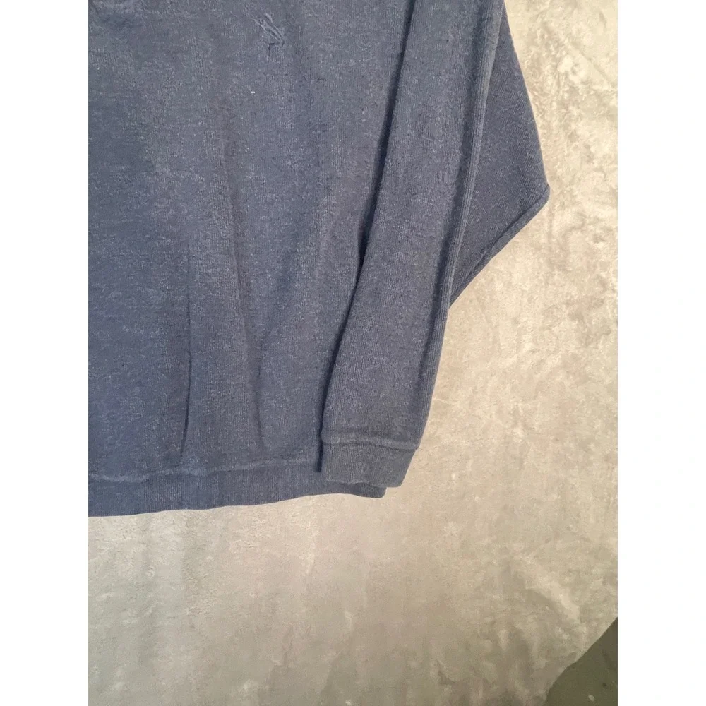Original Island Sport Mens Blue Cotton‎ Long Sleeve quarter button Marlin